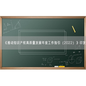 《推动知识产权高质量发展年度工作指引（2022）》印发！